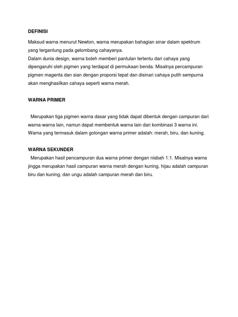 Definisi Warna Pdf