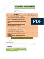 Auto y Co Evaluacin de Los Participantes