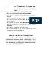 Proceso Para Exportar Un Presupuesto