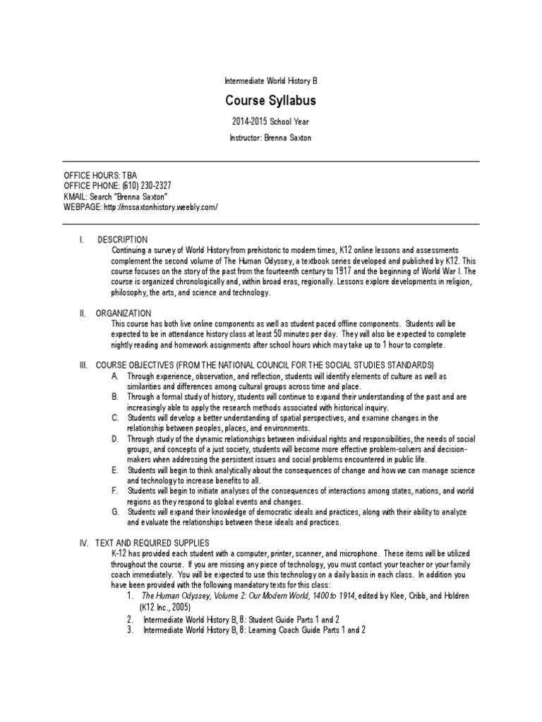 20142015 world history b syllabus ms saxton history class Homework