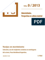 Vasijas en Movimiento. Selección y Uso de Recipientes Cerámicos en Antofagasta de La Sierr A, Puna Meridional Argentina.