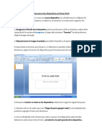 Pasos para Crear Diapositivas en Power Point