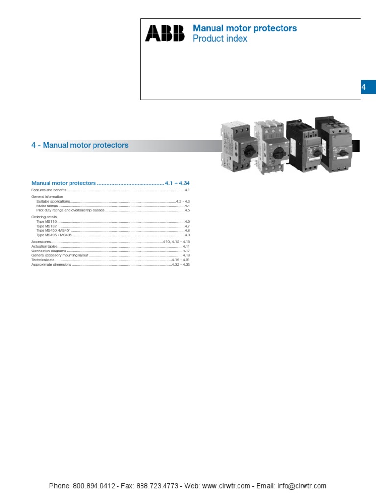 ABB Manual Motor Protectors | PDF