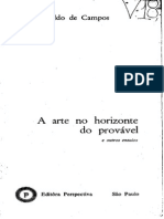 Haroldo de Campos A Arte No Horizonte Do Provável