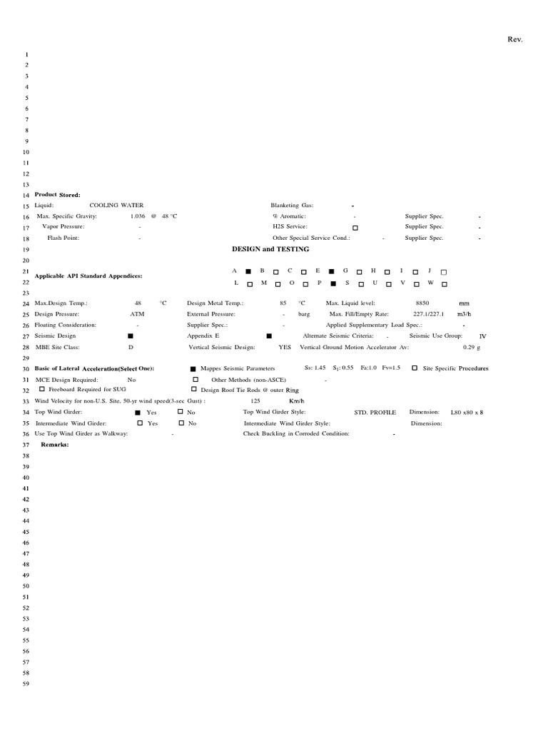 Design And: Applicable API Standard Appendices | PDF