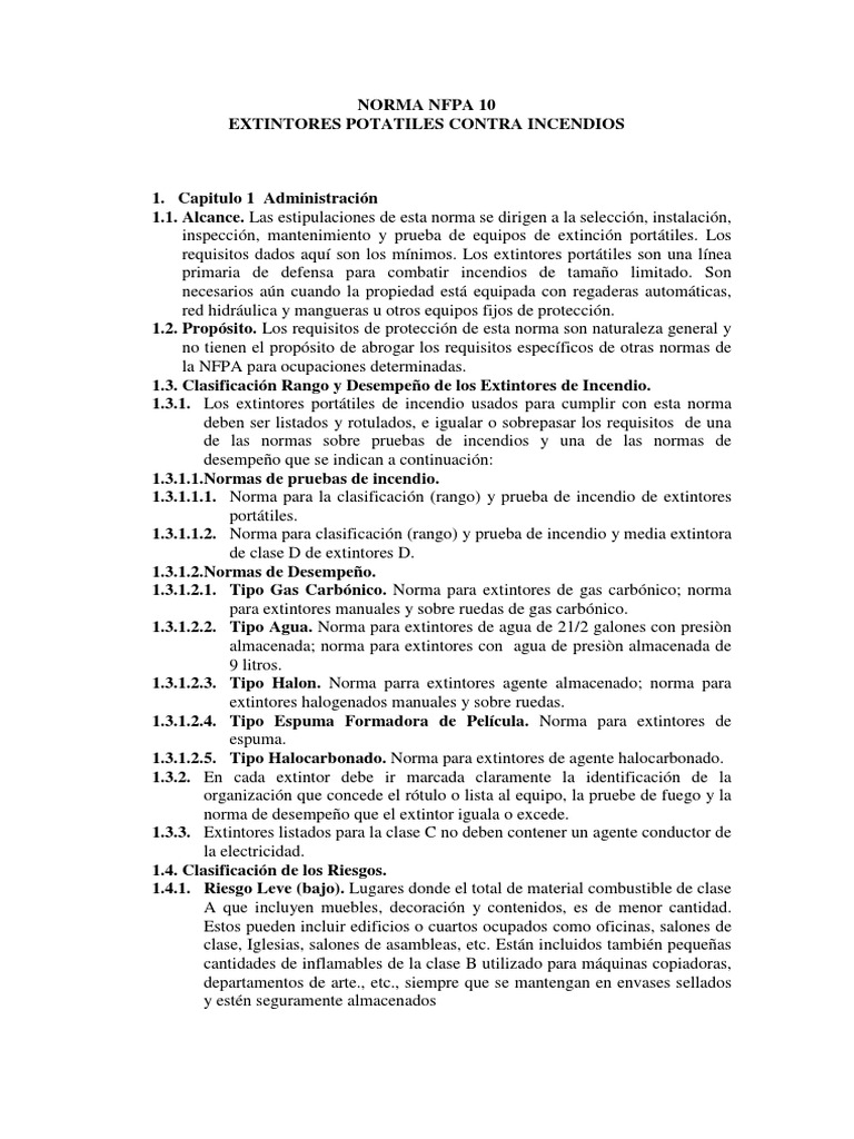 Norma NFPA-10 PDF | PDF