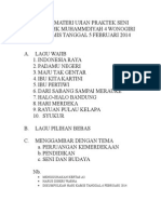 Daftar Materi Ujian Praktek Seni Budaya SMK Muhammdiyah 4 Wonogiri Hari Kamis Tanggal 5 Februari 2014