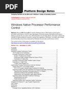 Windows Native Processor Performance Control