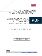 Manual Generador de Vapor 509 a 7,0 Kg