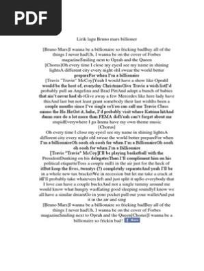 Lirik Lagu Bruno Mars Billioner scribd