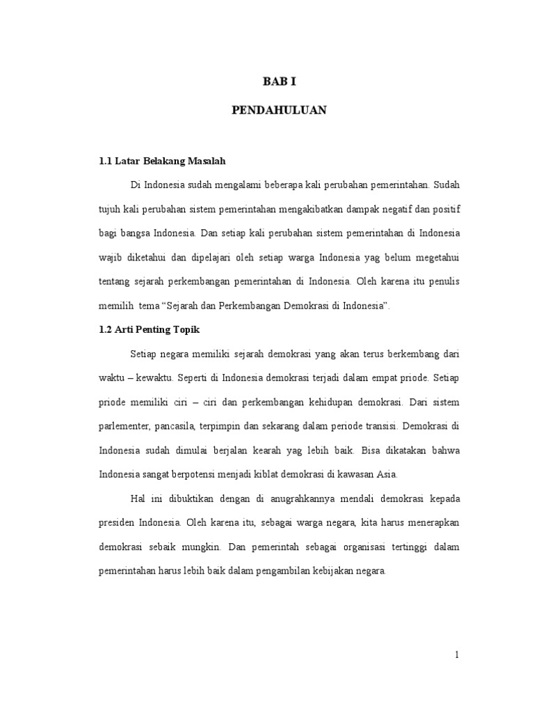 Sejarah An Demokrasi Di Indonesia