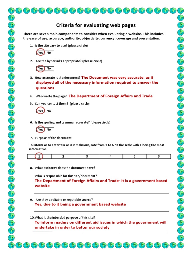 Website Evaluation Guidelines | PDF | Websites | Usability
