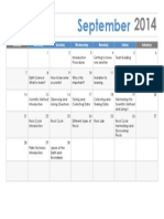 September Calendar Outline