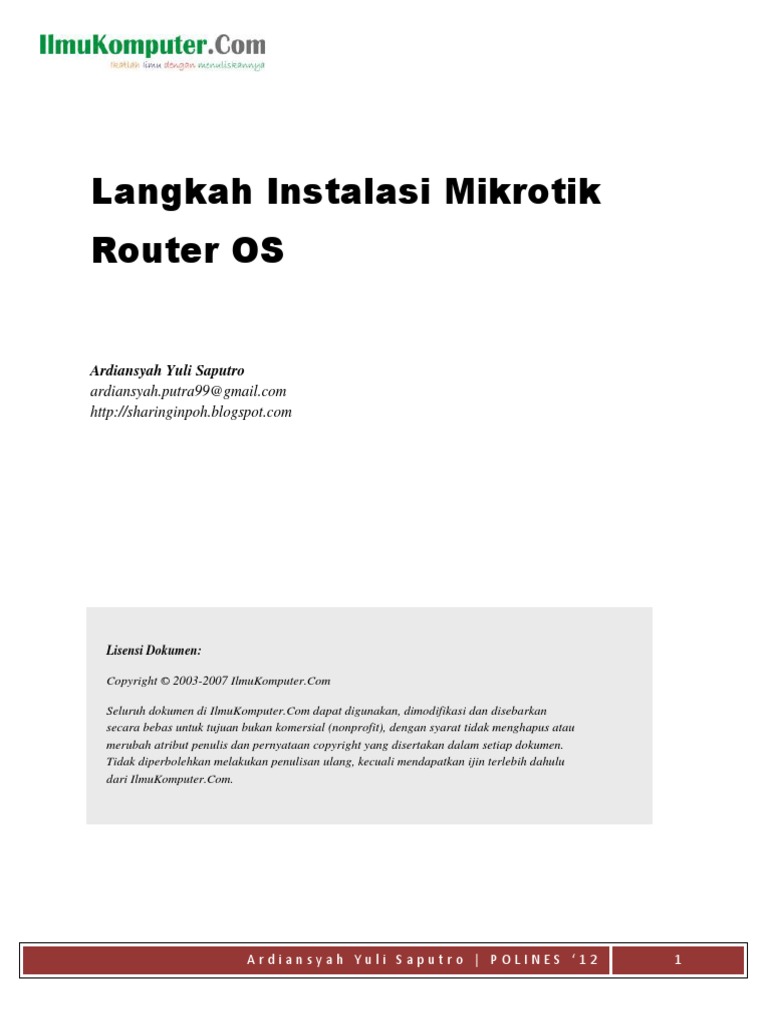 Contoh Soal Pilihan Ganda Tentang Mikrotik - Berbagi ...