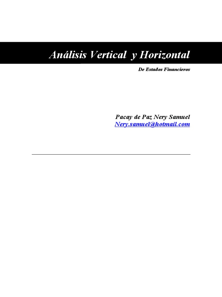 Ejemplo de Analisis Vertical y Horizontal PDF