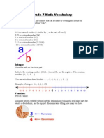 Grade 7 Vocabulary Definitions