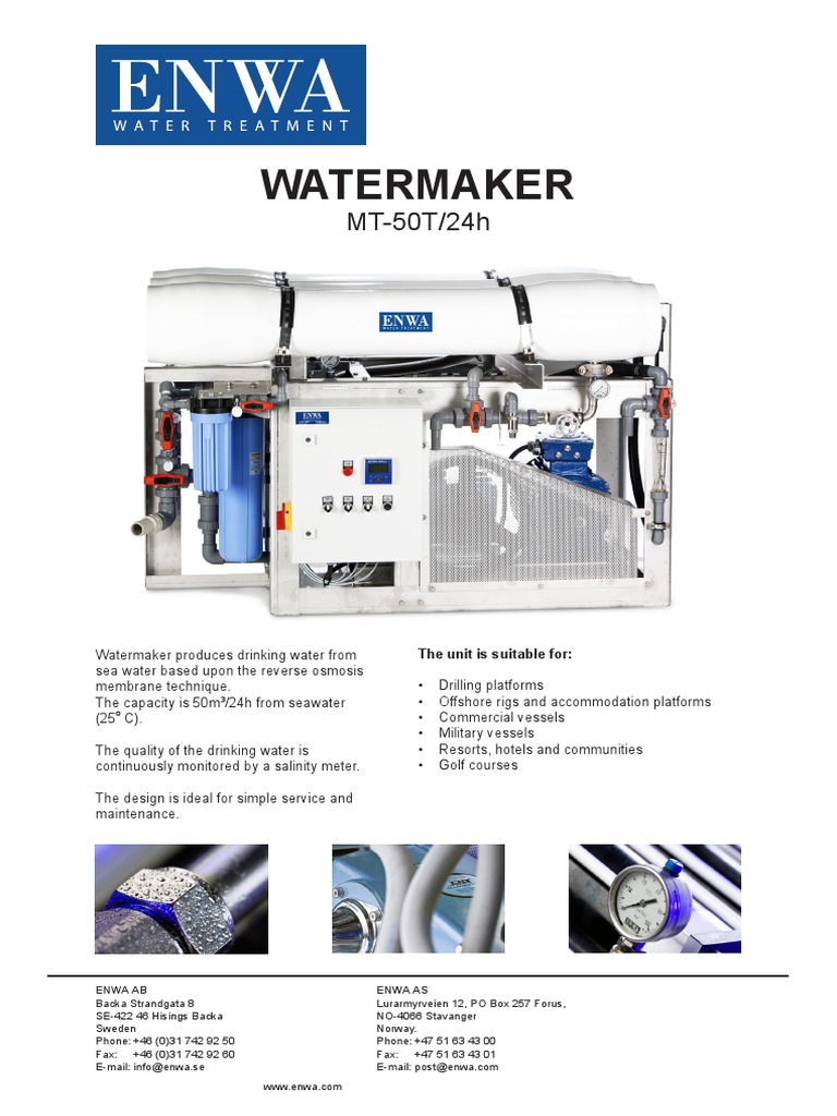 Water Maker (RO) - Enwa