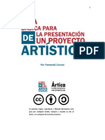 Guía Básica Para La Presentación de Un Proyecto Artístico