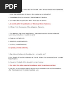 Download Review Multiple Choice Questions and Answers on Civil Law by Joshua Emmanuel SN238157866 doc pdf