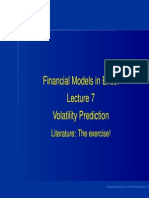 Finance - Financial Models in Excel - Volatility
