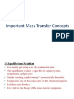 Important Mass Transfer Concepts