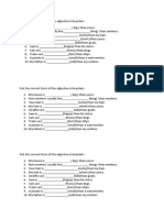 Comparative Form Exercises Tema 8