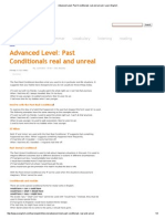 Advanced Level - Past Conditionals Real and Unreal - Learn English