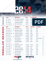 2014 Patriots Schedule