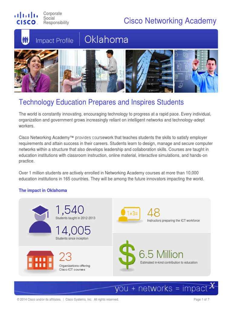 2014 Profile Oklahoma | PDF | Cisco Certifications | Educational Technology