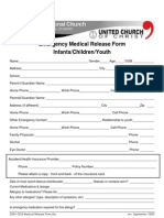 2009-2010 Medical Release Form