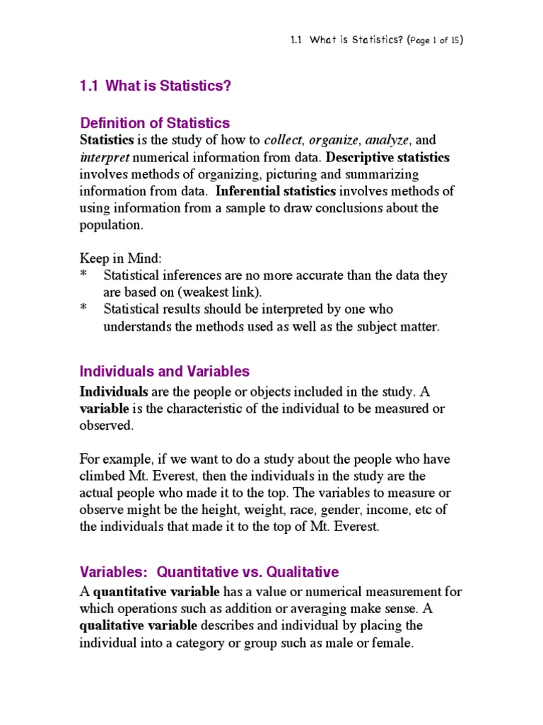 What Is Statistics? | PDF