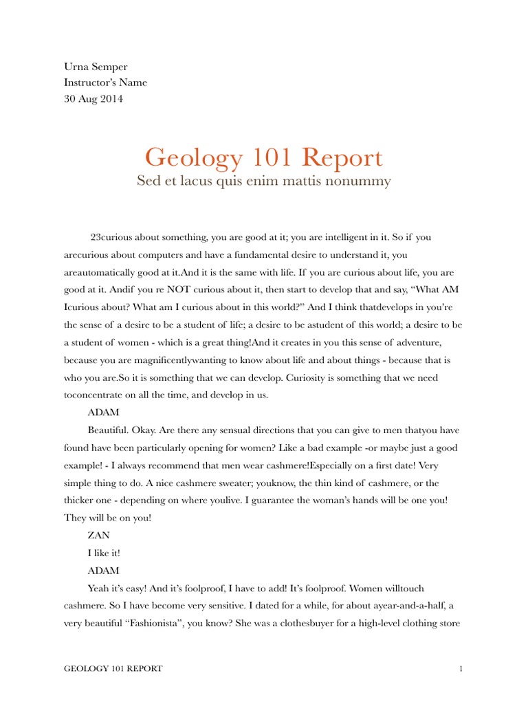 geology dissertation example