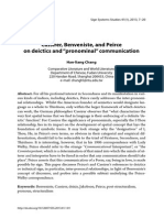 Cassirer, Benveniste, and Peirce On Deictics and "Pronominal" Communication
