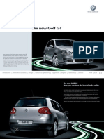 Volkswagen Golf GT September 2006 Brochure
