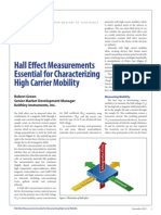 Hall Effect Measurements Essential For Characterizing High Carrier Mobility