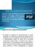 Ley de Subcontratación