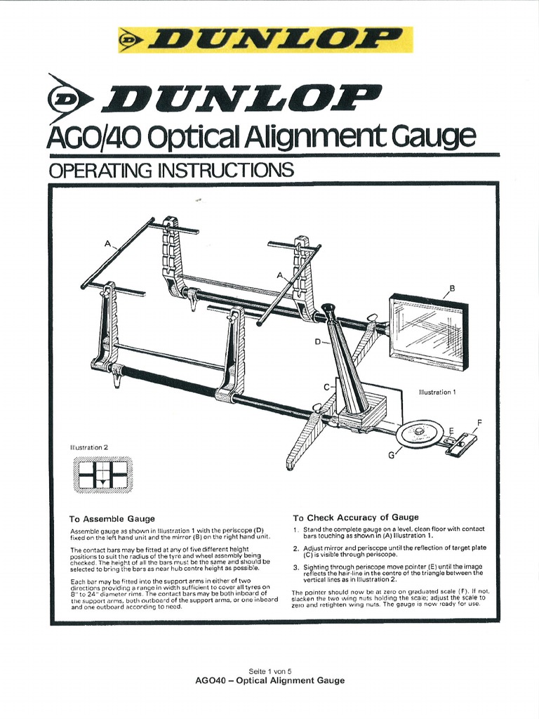 Dunlop AGO40 Manual PDF