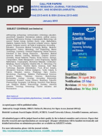 Call for Papers 2013- American Scientific Research Journal for Engineering, Technology, And Sciences (Asrjets)