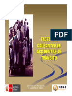 Factores Causantes de Accidentes de Tránsito