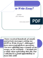 How to Write Essay