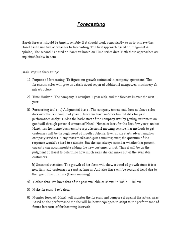 Forecasting | PDF