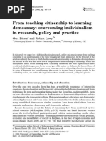BIESTA & LAWY From Teaching Citizenship to Learning Democracy