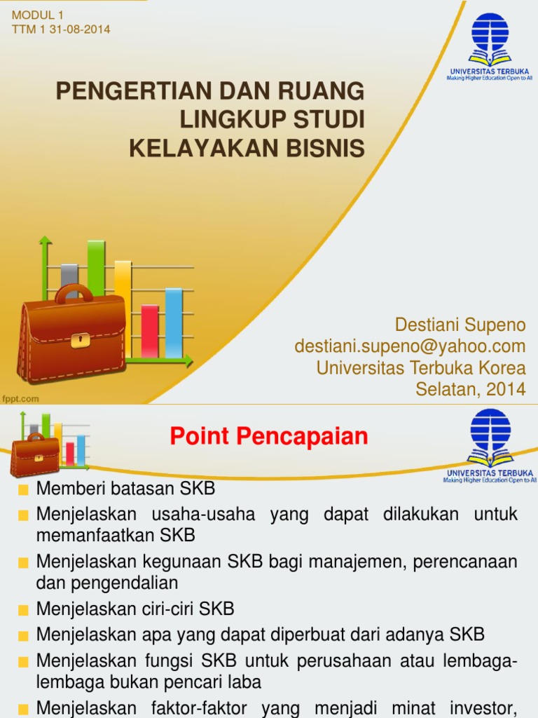 MODUL 1-PENGERTIAN DAN RUANG LINGKUP STUDI KELAYAKAN ...