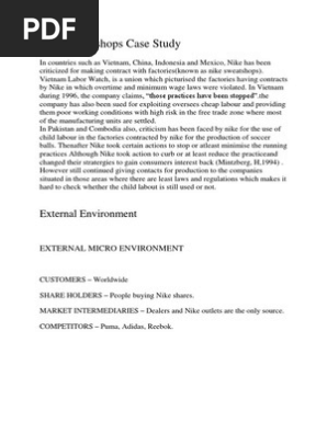case study 1 nike sweatshops case study 1 nike sweatshops