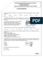 3 - Lista de Exercícios