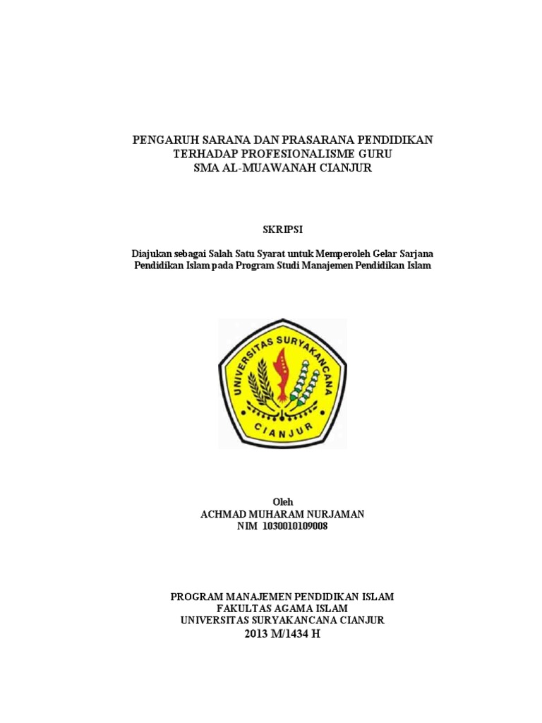 Pengaruh Sarana Dan Prasarana Pendidikan Terhadap
