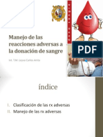 Manejo de Las Reacciones Adversas A La Donación.A