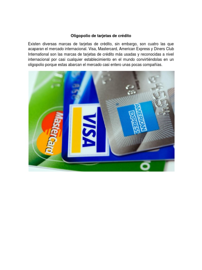 Oligopolio de Tarjetas de Crédito | PDF | Estilo de vida, image size:768x1024