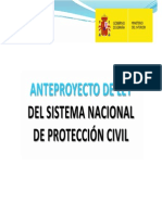 Anteproyecto Ley Proteccion Civil - Consejo Ministros, 28 Agosto 2014