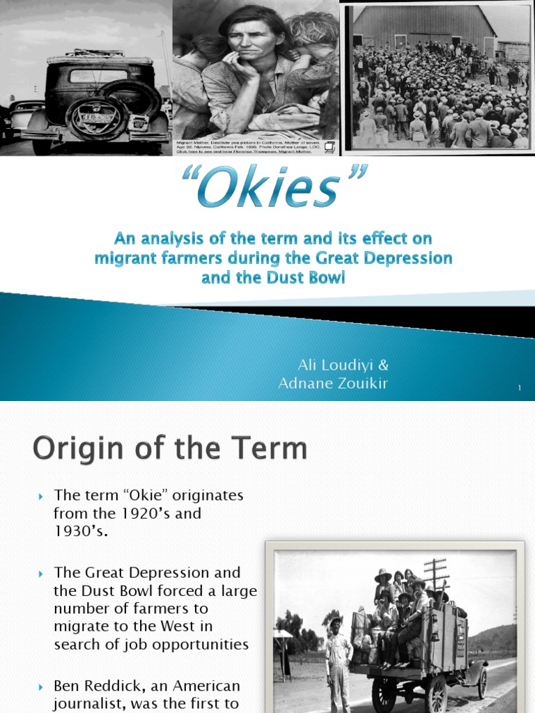 Grapes of Wrath "Okies" Report PDF Politics And Race